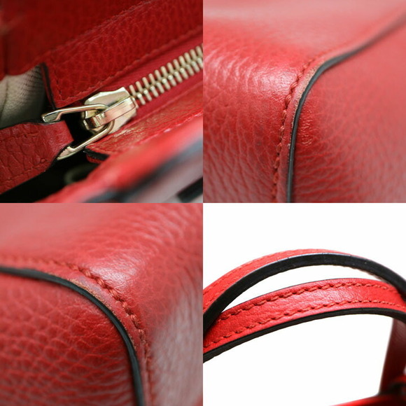 Gucci Handbag Shoulder Bag Leather Red - Picture 7 of 9